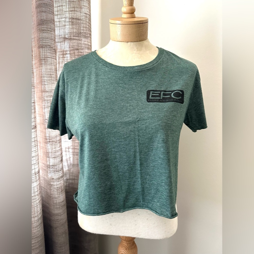 Everglades Fishing Company Cropped Fishing T-Shirt L